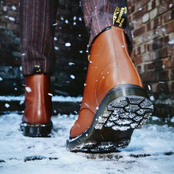 Dr Martens Rewair 1460 WINTERGRIP LEATHER Lace Up Boots Brown Size 7M/8W Unisex - Picture 3 of 12